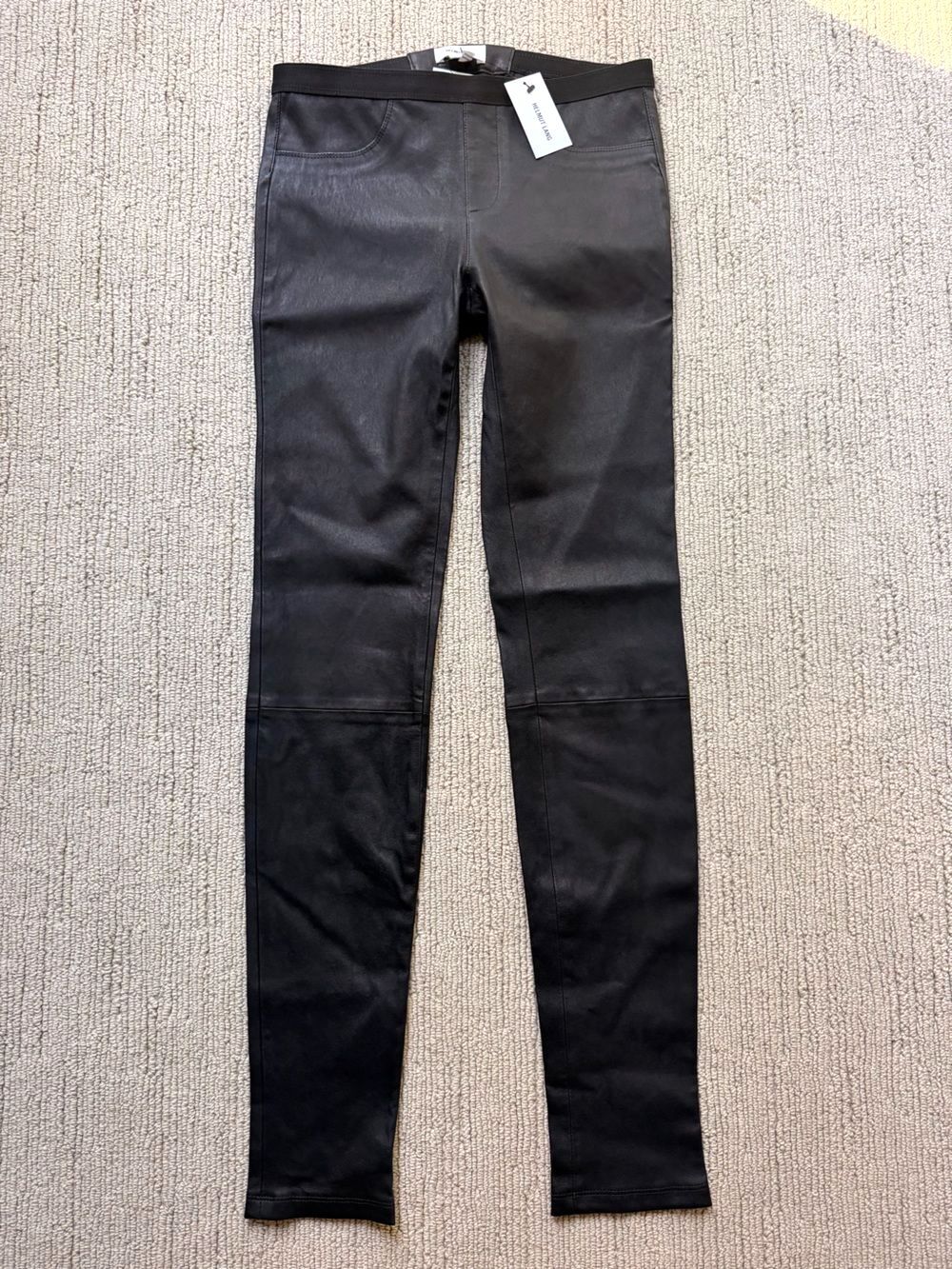 HELMUT LANG Best-Selling Stretch Plonge 2 Lambskin Leather Legging 4 NWT $995!!